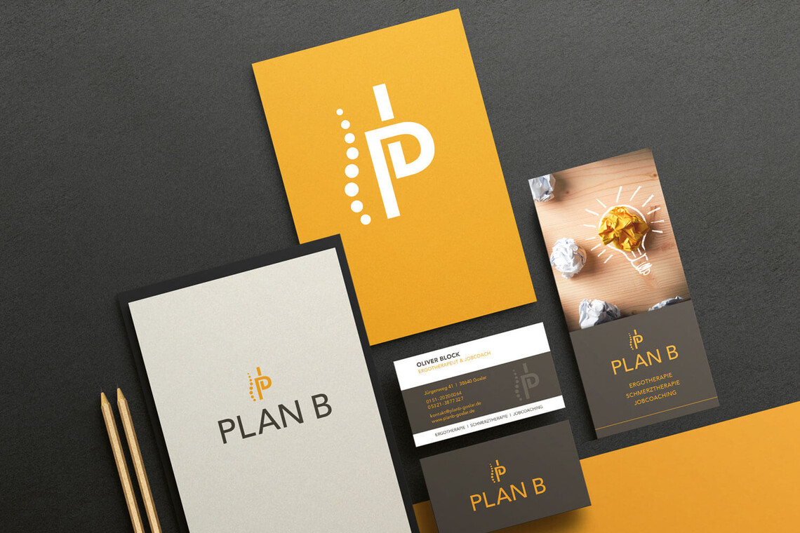 Die Geschäftsausstattung von plan B im neuen corporate design